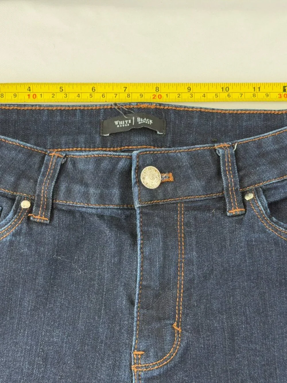 White House Black Market Women Skinny Flare Jeans Dark Wash Blue Size 6S